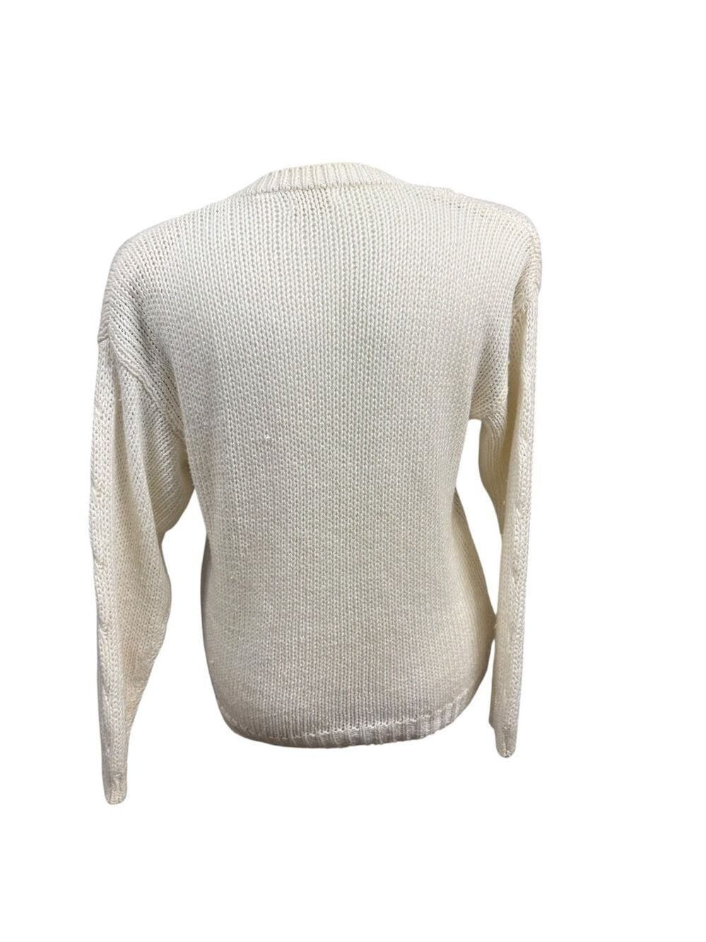 Vintage Needles & Yarn Floral Knit Cardigan Sweater Size Medium - Picture 5 of 9